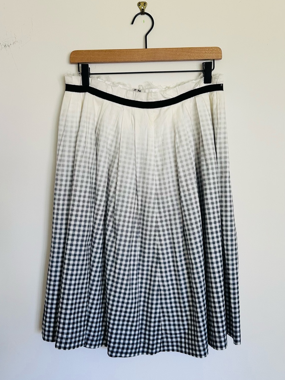 Boy. By Band Of Outsiders ombré Gingham A-Line Pleated Skirt